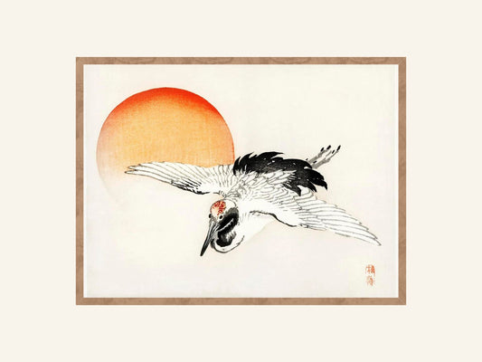 Flying crane by Kōno Bairei Folio - copper.red.co