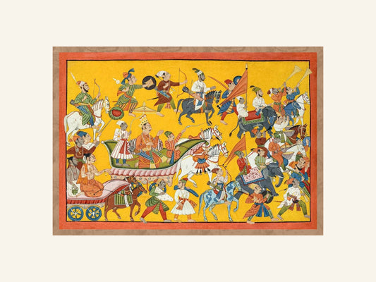 King Dasaratha and His Retinue Proceed to Rama's Wedding Poster - copper.red.co