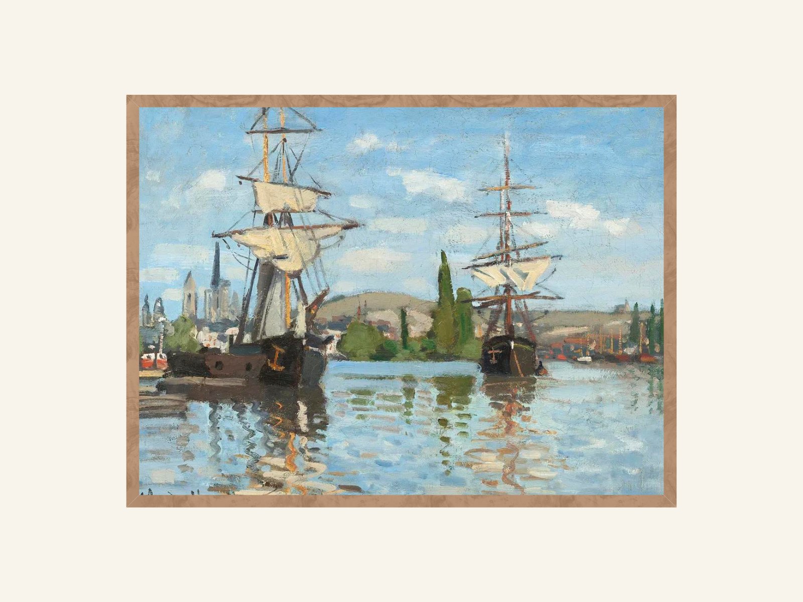 Ships Riding on the Seine at Rouen (1872–1873) - copper.red.co